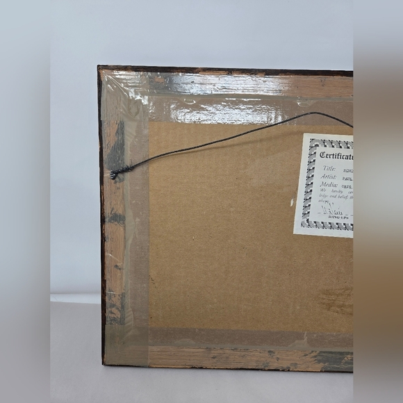 Schooner By Robert Paul 1976 Original Etching Signed By Artist In Wood Frame - Picture 9 of 16